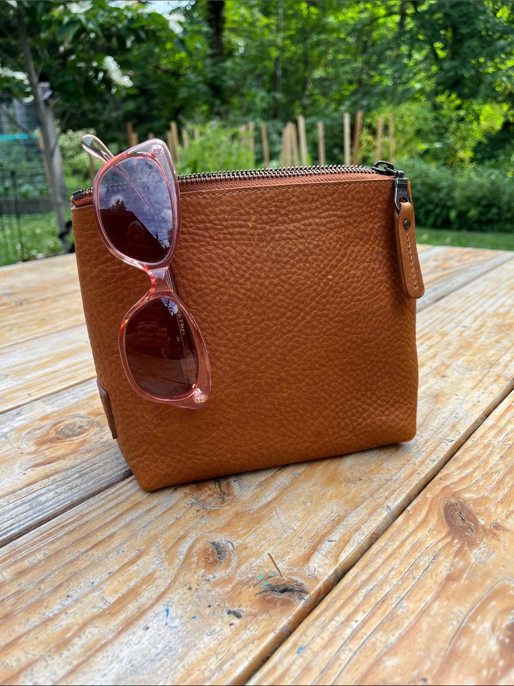 Will Leather Goods Brown Toiletry Bag